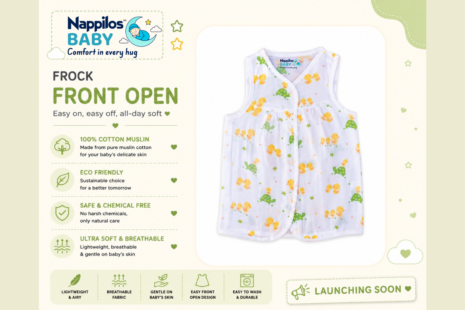 Front Open Frock