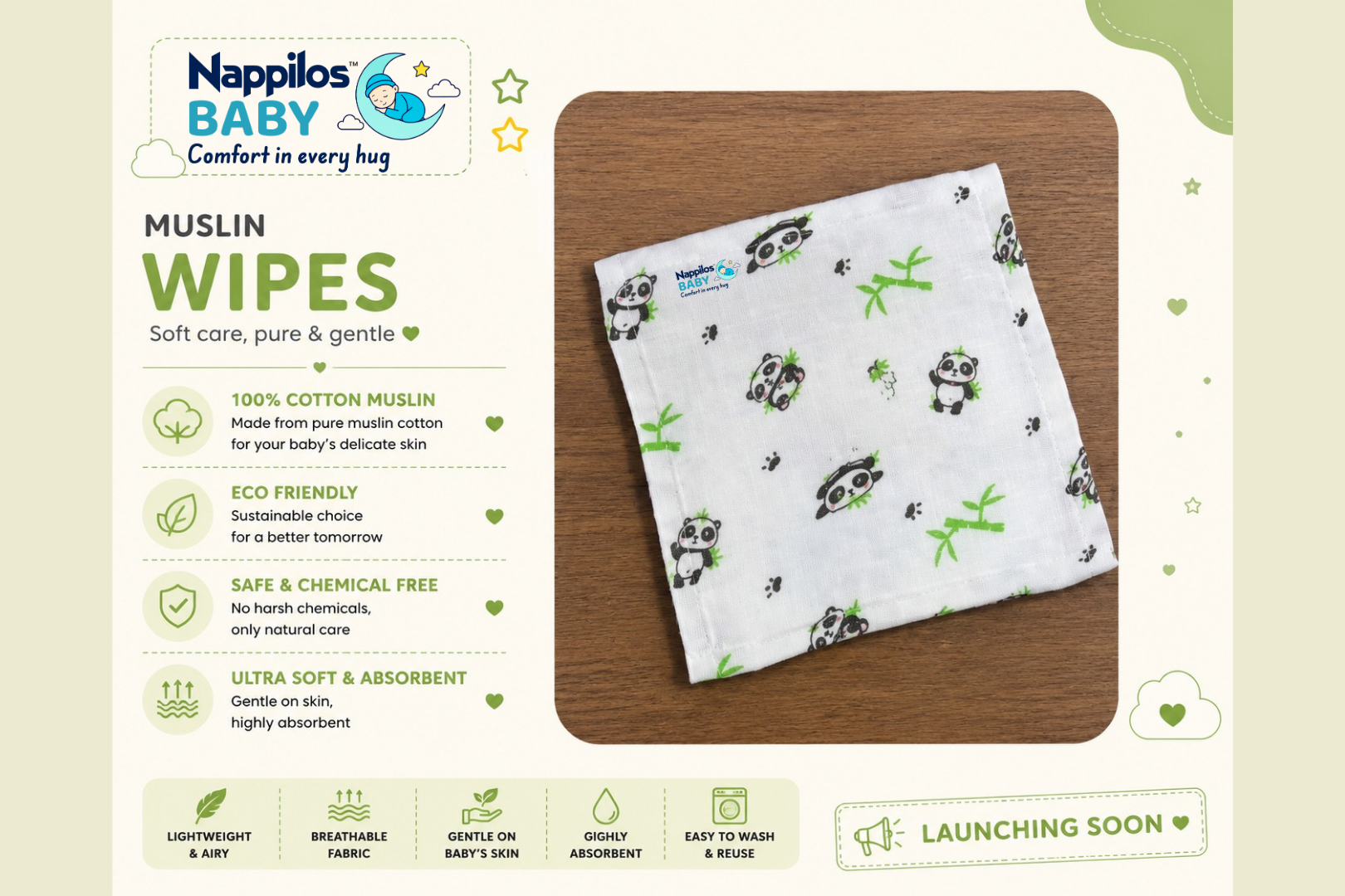 Muslin Wipes